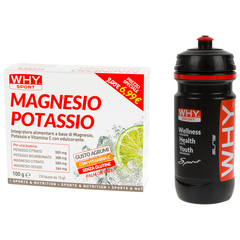 Complemento alimenticio Why Sport Magnesio Potassio + bidón Elite