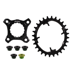 OneUp Components Switch V2 Race Face Cinch Boost Spider + Oval Kettenblatt Kit