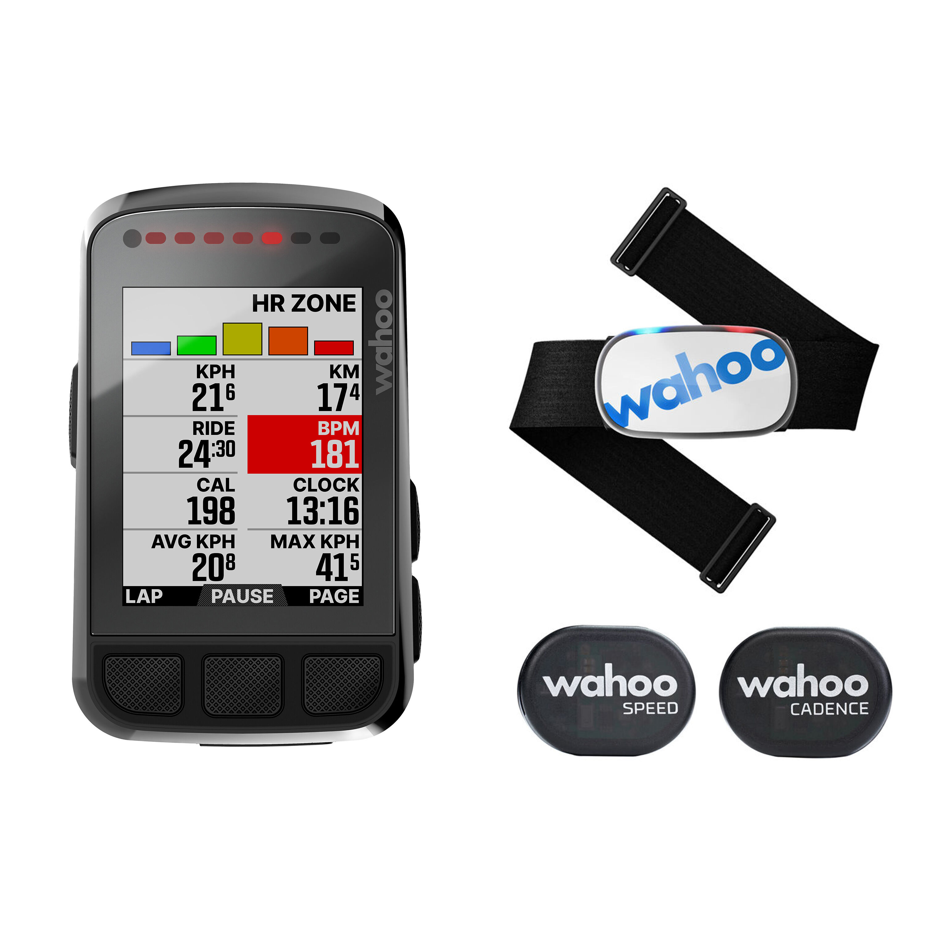 Compteur GPS Wahoo Fitness Elemnt Bolt V2 - Bundle Tickr Cardio