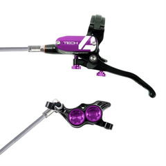 Hope Tech4 E4 Braided disck brake set black violet