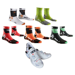 Kit chaussures Sidi Ergo 4 Carbon Mega + chaussettes X-Socks Biking Pro