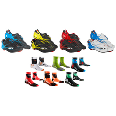 Kit chaussures Sidi Shot Matt Line + chaussettes X-Socks Biking Pro