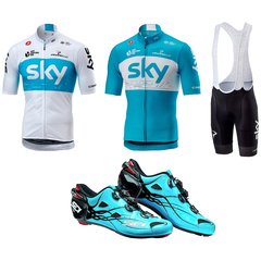 Kit completo Castelli Team Sky + scarpe Sidi Shot