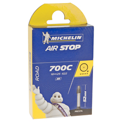 Chambre à Air Michelin Airstop Butyl - Vélo 700x18-25C, Valve Presta 52mm