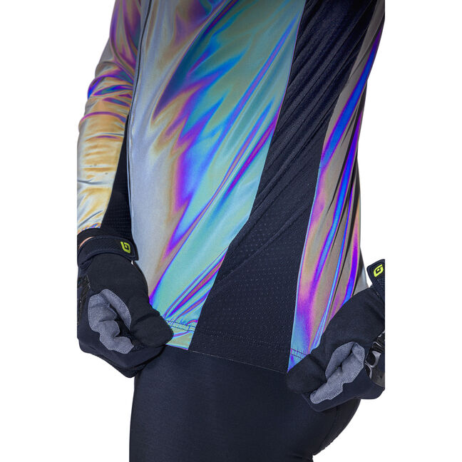 iridescent cycling jacket