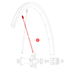 Rayon inox tete droite Mavic Aksium (x10) MAVIC