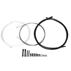 Kit De Câbles De Dérailleur Pour Vélo De Route Et VTT – Câbles Acier Inoxydable, Gaines PVC, Longuesur 2m, Garantie 2 Ans – Noir
