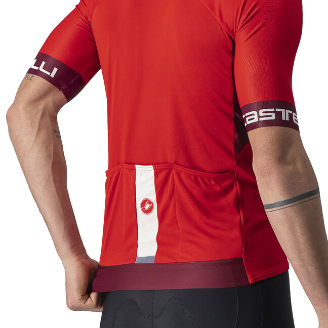 Castelli red best sale cycling jersey