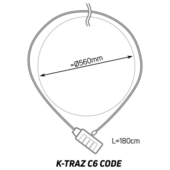 Câble de verrouillage avec code (180cms)