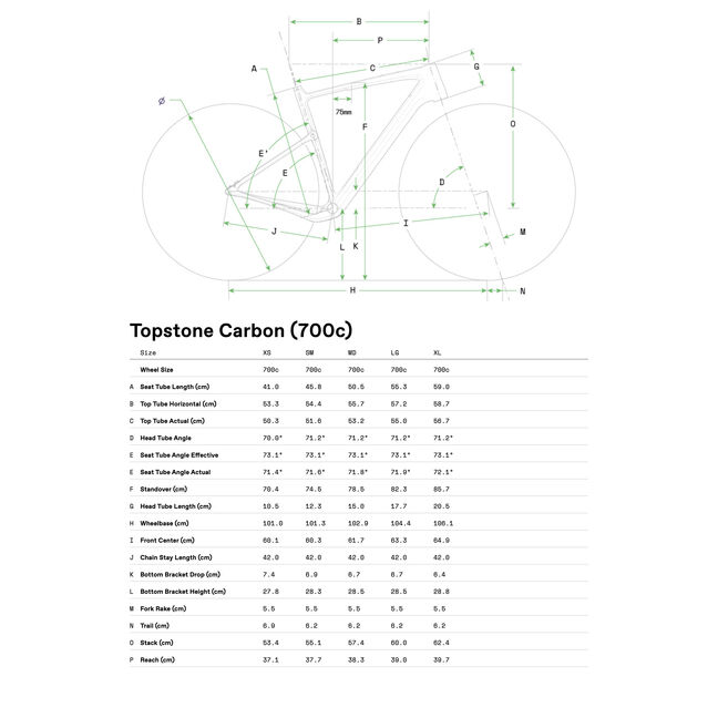 Cannondale size chart road bike sale