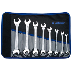 Unior 8 open end wrenches 6-22 with bag
