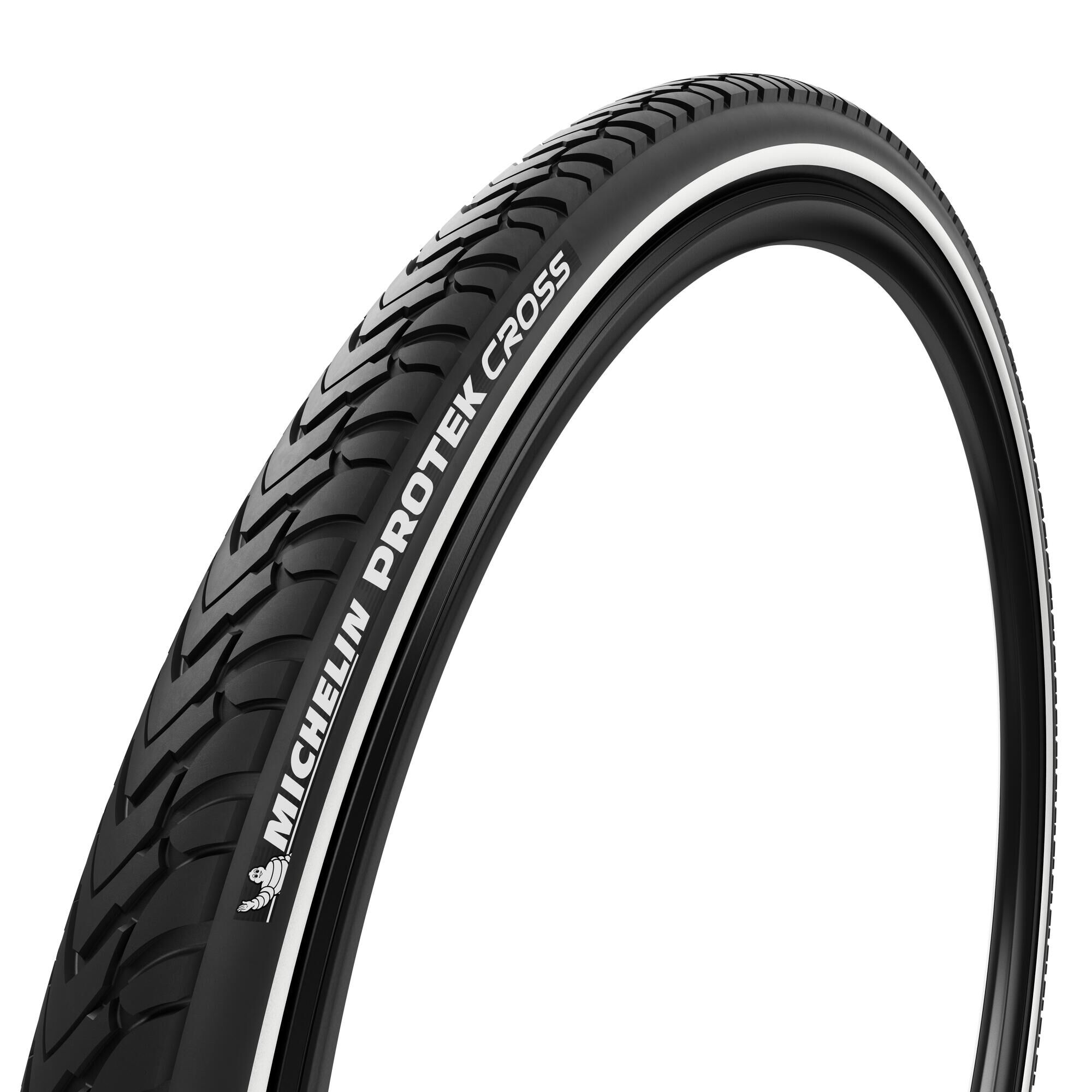 Pneu VTT Michelin Protek Cross 26x1.60 - Flanc Réfléchissant Noir, Protection