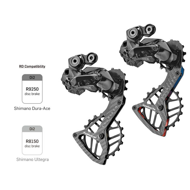 Token Shuriken cage and pulleys for Shimano R9100/R9150/R8000